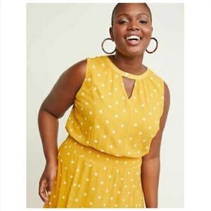 Lane Bryant - Fit & Flare High-Low Maxi Dress with cutout neck - US 24